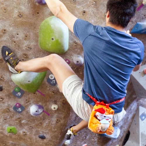 Rock Climbing Chalk Bag + Refillable Ball – Boba Dog Plush Animal Bag