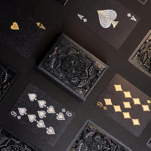 Playing Cards, Plastic Playing Cards, Deck of Cards, Waterproof Poker Cards, Black Standard Playing Card for Adults, Cool ...