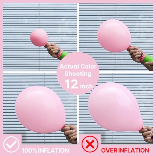 PartyWoo Light Pink Balloons 127pcs Different Sizes of 36 18 12 10 5 Inch Pastel Pale Baby Pink Balloon Arch Kit for Baby ...