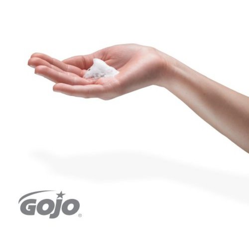 GOJO Luxury Foam Antibacterial Handwash, Fresh Fruit Fragrance, 1250 mL Foam Hand Soap Refill FMX-12 Push-Style Dispenser (Pack of 4) – 5162-04