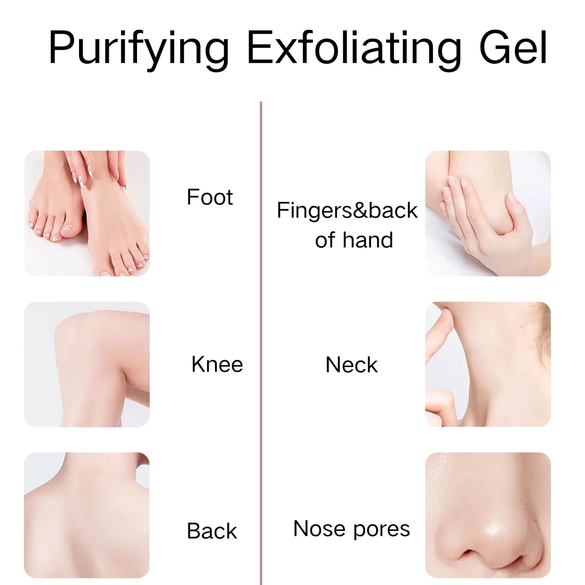 Uioecn 2PCS Purifying Exfoliating Gel, Exfoliating Face and Body Scrub, Exfoliate Facial Cleanser for All Skin Types, Cleans Dir
