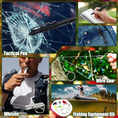Survival Kit Men Advent Calendar 2025, 24 Days Christmas Countdown Calendar Emergency Survival Gears, 2025 Xmas Camping, F...