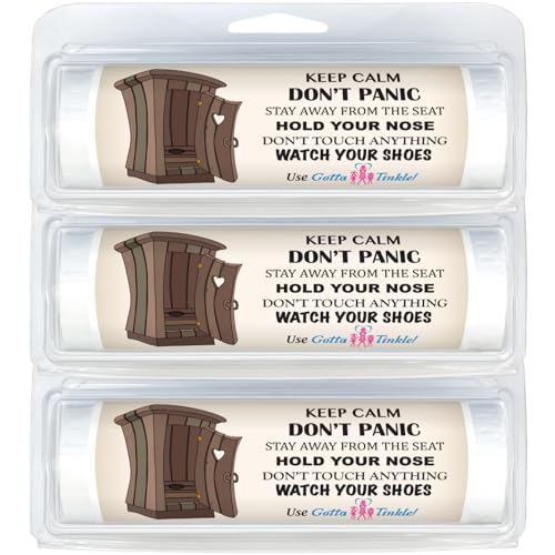 Premium Travel-Size Mini Toilet Paper Rolls | Convenient Plastic Dispenser | Toilet, Porta Potty & Outhouse Humor (3-Pack)...
