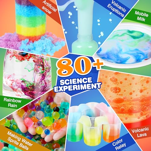 Science Kit for Kids,80 Science Lab Experiments,Scientist Costume Role Play STEM Educational Learning Scientific Tools,Bir...