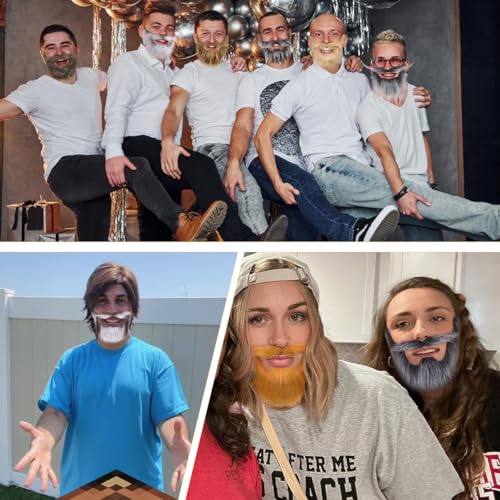 Honcloud Easy to Wear Fake Beard Suitable for Costume Matching Halloween Party