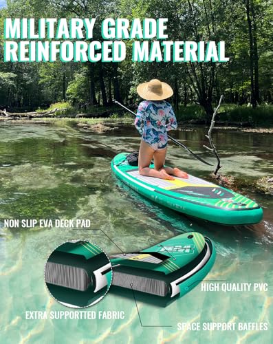 BM Paddle Board Inflatable Stand Up Paddle Board, SUP Paddleboard for Adult, Premium Accessories | Non-Slip EVA Deck & Foa...
