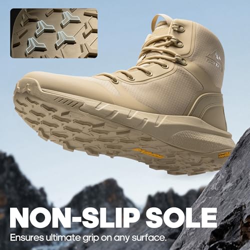 NORTIV 8 Men's Military Tactical Boot Lightweight Comfortable Boots for Work All Day Side Zipper Motorcycle Combat Hiking ...