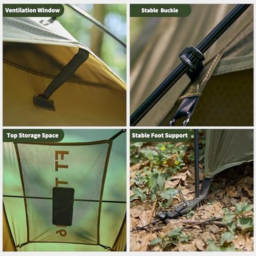 Camping Tent 1 to 2 Person, Backpacking Tent Waterproof & Windproof, Ultralight Instant Tent for Camping, Hiking, Outdoor,...