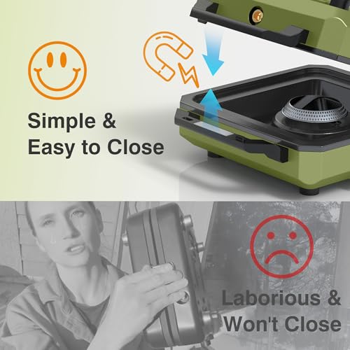 ODSD 2 Burner Camping Stove with Windshield, 20000 BTU Propane Camp Stove, Portable Folding Gas Stove, Camping Essentials ...
