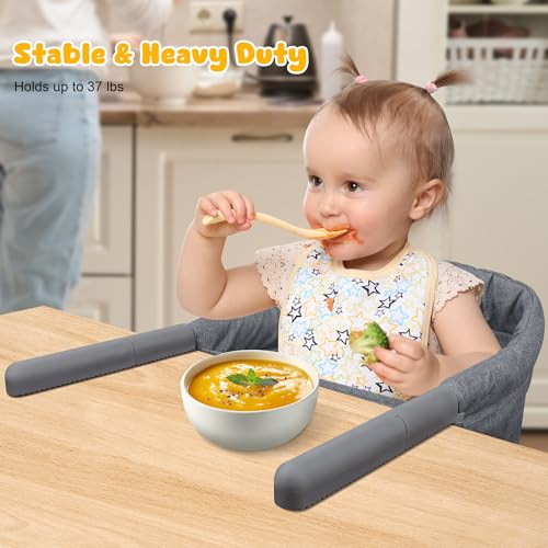 Hook On High Chair: Portable Fast Table Chair with Storage Bag, Clip on High Chairs for Babies and Toddlers, Foldable Baby...