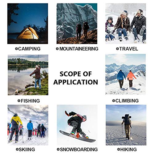 Toomett Men's hiking Snow Pants Skiing Winter Insulated Fleece lined Outdoor Water Repellent camping,walking,fishing