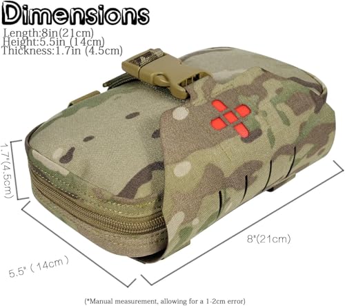 Lonloke Ifak Pouch-Rapid Deployment Tactical MOLLE Trauma Kit Pouches, Quick Release Tear-Off Medical First Aid Kit Organi...