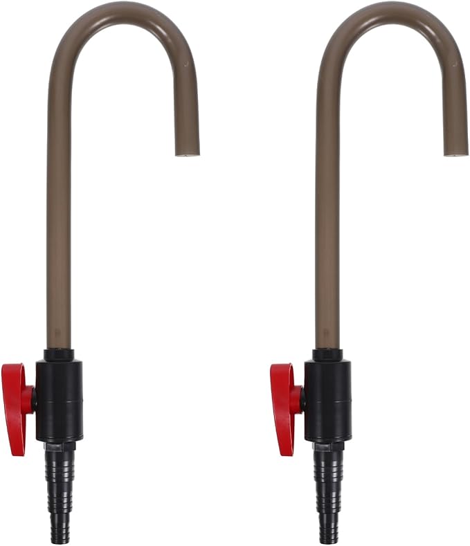 POPETPOP 2 Pcs Hanging Aquarium Hook Water Changer Tool - Bent Wall Mounted Fish Tank Water Changer with Flow Switch, Aqua...