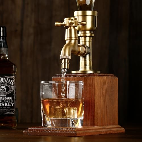 Vida Brillante Drink Dispenser for parties Bar Accessories Gifts for Wine Lovers Whiskey Man Cave Decor for Husband Dad wi...