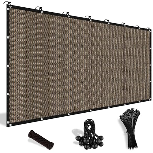 Shade&Beyond 90% Sun Shade Cloth with Grommets, 10' X 10' Pergola Shade Cover Canopy, Mesh Tarp Sun Screens for Patio, Out...