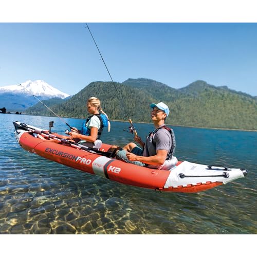 Intex 68309EP Excursion Pro K2 Inflatable Kayak Set: Includes Deluxe 86in Kayak Paddles and High-Output Pump – SuperTough ...