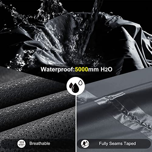 Outdoor Ventures Women's Rain Pants Packable Waterproof Hiking Pants Windproof Breathable Outdoor Rain Over Pants