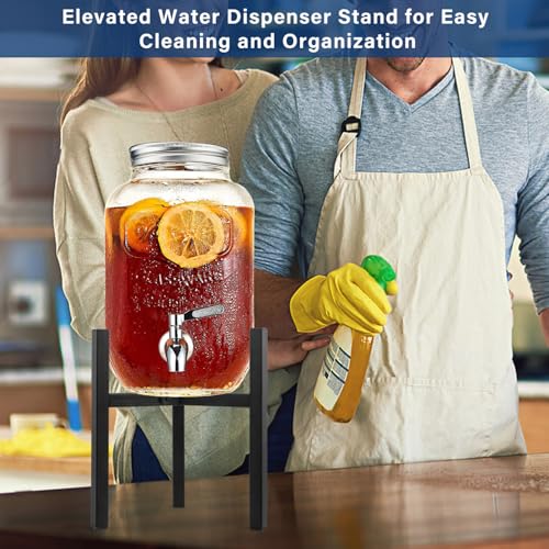 Uoveya Beverage Water Jug Stand Adjustable 7-12.6 IN - Drink Dispenser Stand Only, Fit 3-5 Gallon Water Jug Holder Contain...