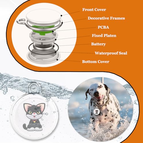 NGXDFL GPS Tracker for Dogs, Mini Cat GPS Tracker, Positioning Smart Alarm Pet Tracker, Waterproof and Drop-Proof, Extra L...