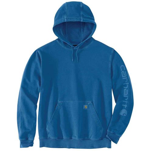Carhartt Men's Relaxed Fit Midweight French Terry Graphic Sweatshirt, Deep Lagoon, Small