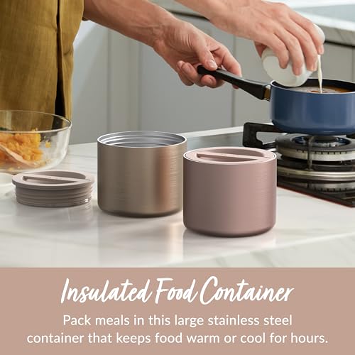 Bentgo Stainless Insulated Food Container - 2.4 Cups (19 oz), Triple-Layer Insulation, Vacuum Seal, Leak-Proof, Built-In H...