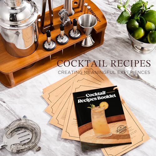 KITESSENSU Cocktail Shaker Set Bartender Kit with Stand | Bar Set Drink Mixer Set with All Essential Accessory Tools: Mart...