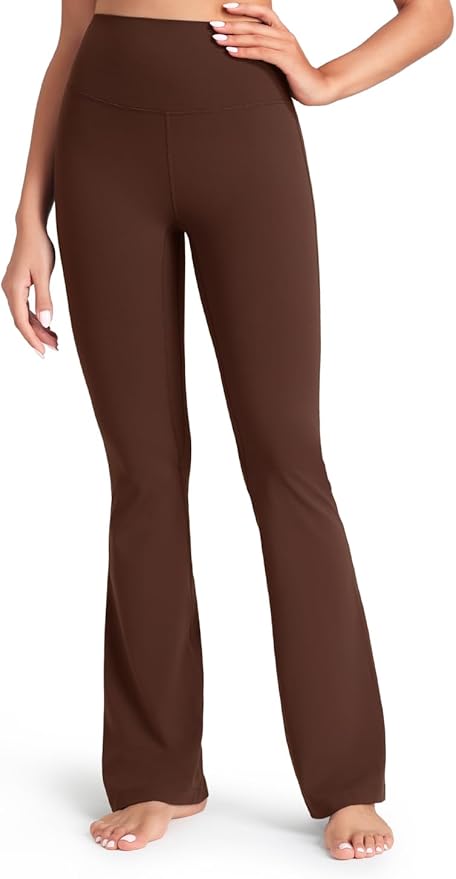 HeyNuts Harmony Flare Leggings 29"/30.5"/32.5"/34.5", High Waisted Tummy Control Wide Leg Bootcut Yoga Pants Lounge Soft