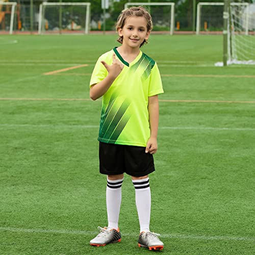 JABASIC Kids Outdoor Soccer Cleats Athletic Firm Ground Football Shoes
