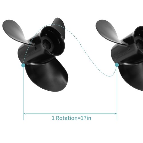 Dokili Upgrade Aluminum Boat Propeller 48-77344A45 for Mercury Outboard Engine 40-140HP 13-1/4x17 Pitch 15-Spline Tooth, RH, Hub Kits Included