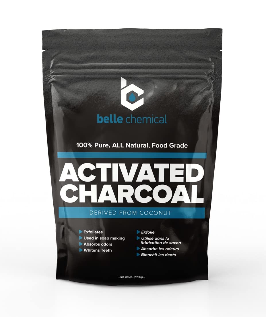 (5LB) Organic Coconut Activated Charcoal Powder - Food Grade, Kosher - Teeth Whitening, Facial Scrub, Soap Making (5 Pound)