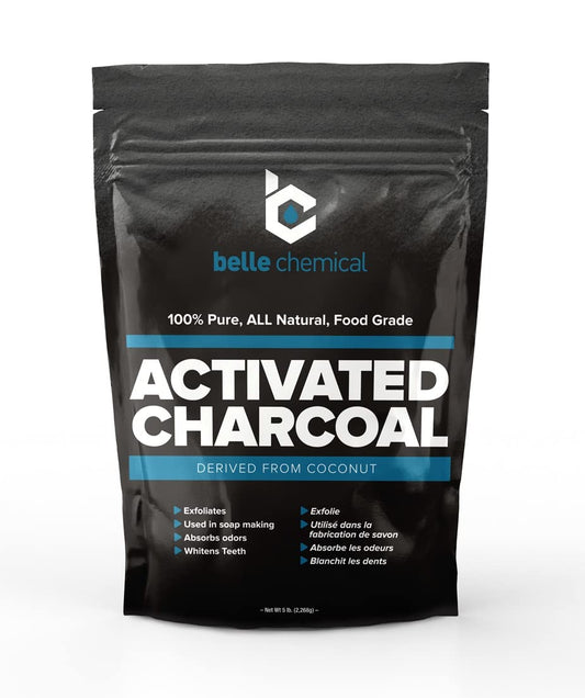 (5LB) Organic Coconut Activated Charcoal Powder - Food Grade, Kosher - Teeth Whitening, Facial Scrub, Soap Making (5 Pound)