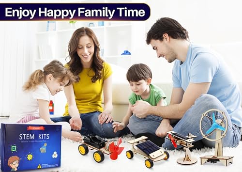 STEM Kits for Kids Ages 8-10-12-14, Stem Toys for Boys Age 8-12, Science Projects, Solar Car Building Kits, Activities Eng...
