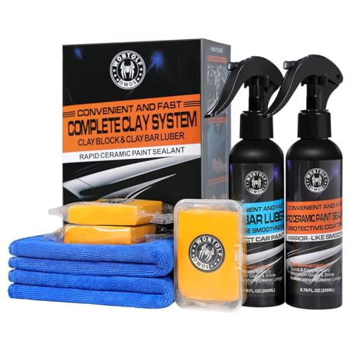 Wontolf Heavy Duty Car Clay Bar Auto Detailing Clay Luber Synthetic Lubricant Kit - Ceramic Coating Spray Ceramic Coating ...