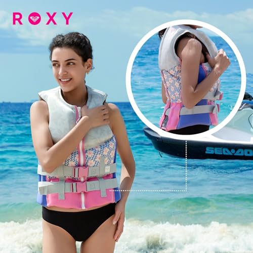 ROXY Women's Life Vest and Youth Life Vest, USCG and Transport Canada Approved PFD, Evoprene CGA Life Jacket for Jet Skiin...