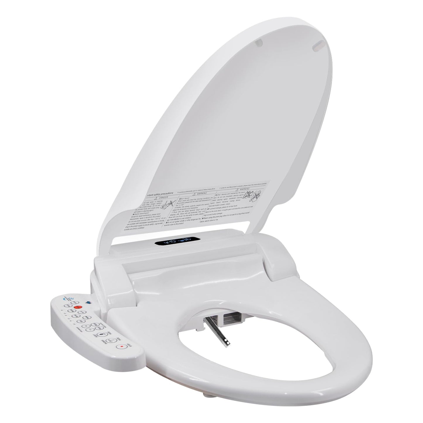 LINKLIFE Bidet Toilet Seat Electric Warm Water Bidet with Warm Air Drying, Heated Seat Bidets with Self-cleaning Nozzle Temperature Adjustable White (Round)