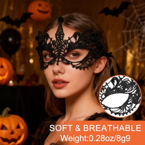 Quafochi Masquerade Mask for Women, Venetian Mask For Halloween Costume Prom Ball Party Wedding, Cosplay Carnival