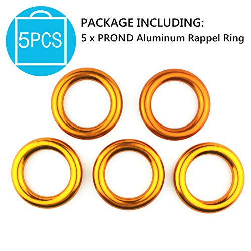 PROND Aluminum Rappel Ring, Climb Perfect Tension Aluminum Alloy O-Ring, 23KN Rappel Rings for Rock Climbing Arborist and ...