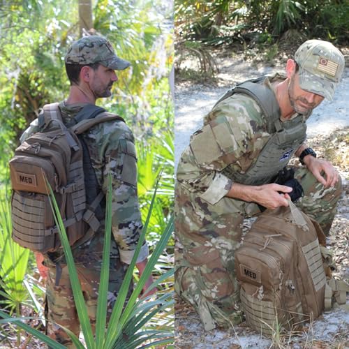 Luminary Tactical Trauma Kit Fully Stocked First Aid Kit Backpack EMS/EMT First Responder Medical Bug Out Bag for Preppers...