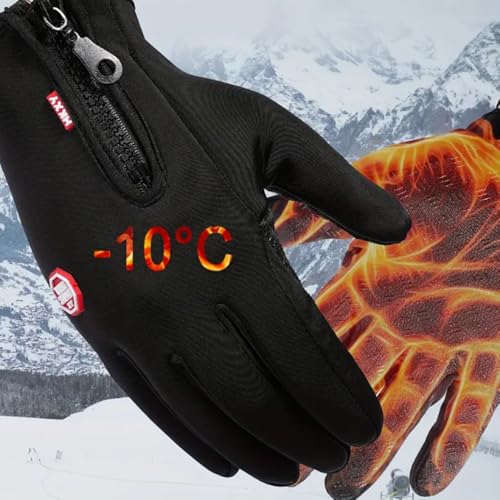 Winter Gloves for Men & Women - Upgraded Touch Screen Cold Weather Thermal Warm Knit Glove for Running, Driving, Hiking