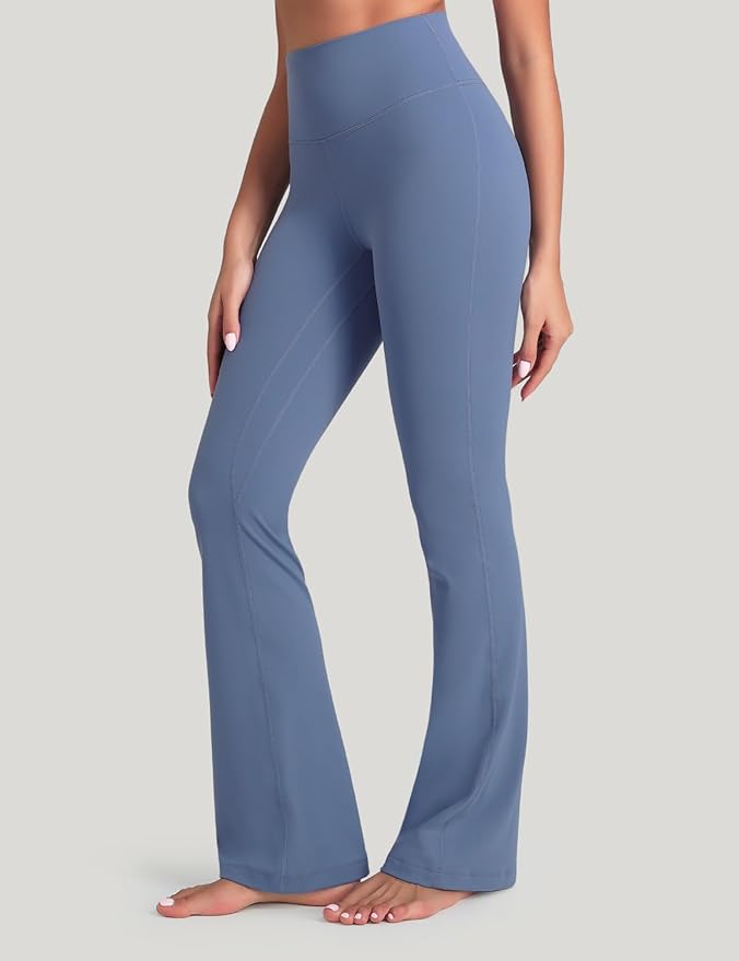 HeyNuts Harmony Flare Leggings 29"/30.5"/32.5"/34.5", High Waisted Tummy Control Wide Leg Bootcut Yoga Pants Lounge Soft