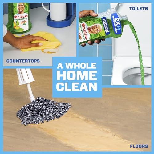 Mr. Clean All Purpose Cleaner, Floor Cleaner for Mopping Home, Bathroom, & Kitchen, Cleaning Liquid for Mop & Bucket, Clea...