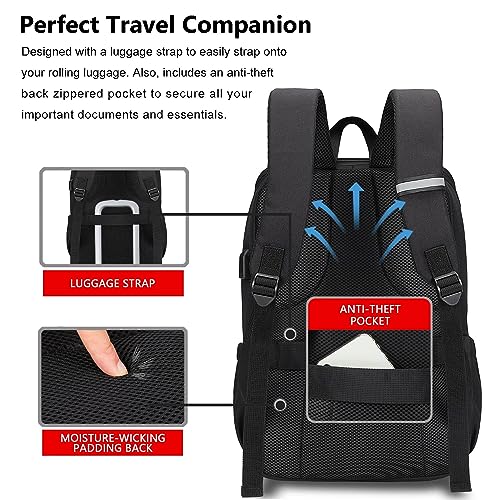 MAXTOP Deep Storage Laptop Backpack with USB Charging Port[Water Resistant] College Computer Bookbag Fits 15 Inch Laptop B...
