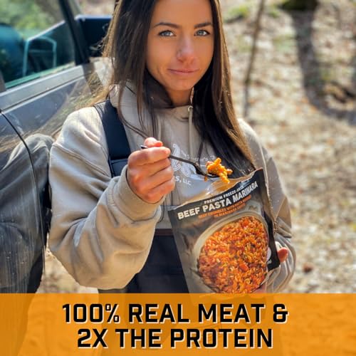 Peak Refuel Beef Pasta Marinara | 49g Protein | 1040 Calories | 100% Real Meat | Premium Freeze Dried Backpacking & Campin...