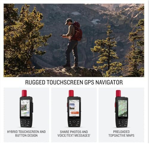 Garmin GPSMAP H1i Plus Premium Handheld GPS Navigator with inReach Technology Bundle with 128GB MicroSD Card (2-Items)