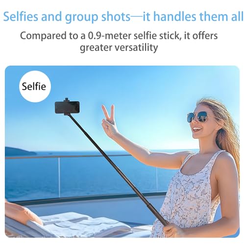 Extension Selfie Pole 7.48" (19cm) Carbon Fiber Extension Pole – Lightweight, Durable with 1/4" Thread, Compatible with Ca...