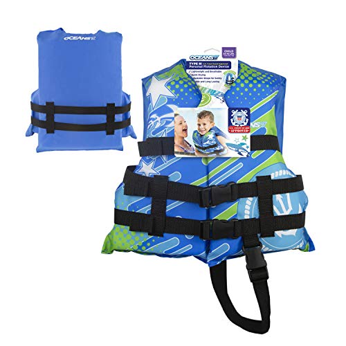 Oceans 7 US Coast Guard Approved Life Jacket for Infant, Kids, Youth, – Type II & III Vest, Personal Flotation Device