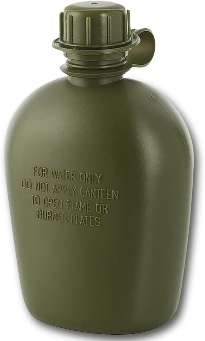 M-Tac Canteen Water Bottle - 1 Quart Water Canteen (34 Oz/1L) - Tactical Water Bottle for Military Hiking Camping Survival...