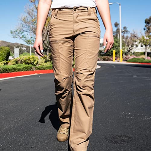 LA Police Gear LAPG Women's BFE Stretch Tactical Cargo Pants, Mid Rise, Slim Fit, Lightweight Tac Pants for Women