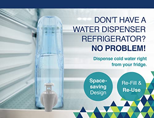 Arrow Home Products Ultra Slimline Drink Dispenser for Fridge, 1.25 Gallon - Plastic Beverage Dispenser with Spigot for Ea...