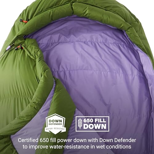 MARMOT Women's Angel Fire 25° Sleeping Bag, 650 Fill Down for Camping & Backpacking